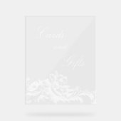 Eleganter klassischer französischer Rokoko Floral Acrylschild (Vorderseite)