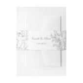 Eleganter klassischer französischer Rokoko Floral Einladungsbanderole (Vorderseite Beispiel)