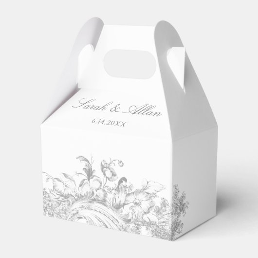 Eleganter klassischer französischer Rokoko Floral Geschenkschachtel (Vorderseite)