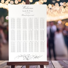 Eleganter klassischer französischer Rokoko Floral Poster