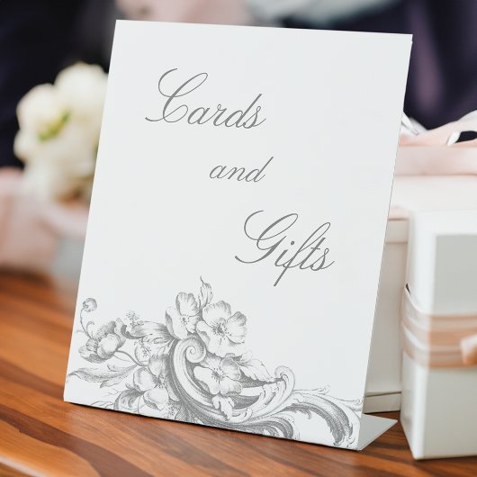 Eleganter klassischer französischer Rokoko Floral Sockelschild