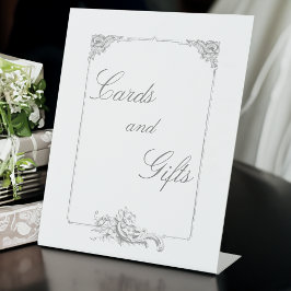 Eleganter klassischer französischer Rokoko Floral Sockelschild