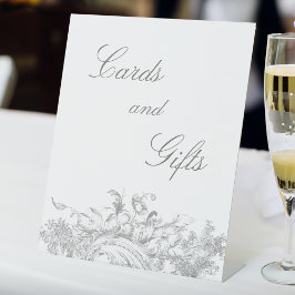 Eleganter klassischer französischer Rokoko Floral Sockelschild