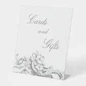 Eleganter klassischer französischer Rokoko Floral Sockelschild (Vorderseite)