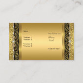 Eleganter klassischer Gold Black Diamond Visitenkarte (Rückseite)