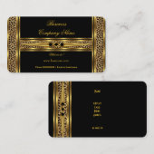 Eleganter, klassischer Gold Black Leopard Jewel Visitenkarte (Vorne/Hinten)