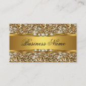 Eleganter klassischer Gold Glitzer Diamond Look Visitenkarte (Vorderseite)
