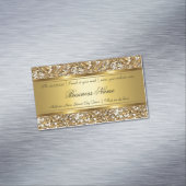 Eleganter klassischer Gold Imitats Glitzer Look Bu Magnetische Visitenkarte (Beispiel)