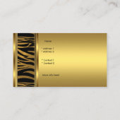 Eleganter, klassischer Gold-Schwarz-Druck Visitenkarte (Rückseite)