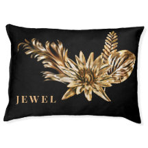 Eleganter, klassischer Goldene Blume Chic Black Lu