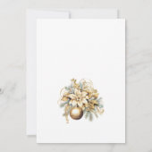 Eleganter klassischer goldgrüner Luxus Weihnachten Einladung (Rückseite)