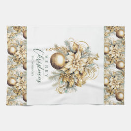 Eleganter klassischer Goldminze-Luxus Weihnachtsbo Geschirrtuch