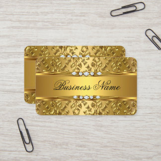 Eleganter, klassischer Goldschmuck mit Embossed Lo Visitenkarte