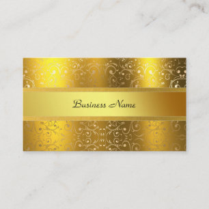 Eleganter, klassischer Goldschmuck mit Embossed Lo Visitenkarte