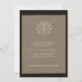 Eleganter klassischer Hochzeitsempfang für Elfenbe Einladung (Vorderseite)