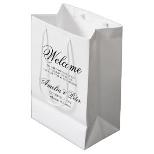Eleganter klassischer Hochzeitsempfang Mittlere Geschenktüte
