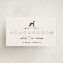 Eleganter Klassischer Hundeausführer | Hunde Spazi Treuekarte
