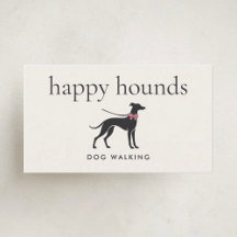 Eleganter Klassischer Hundeausführer Minimalistisc