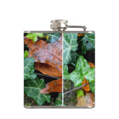 Eleganter klassischer Ivy und Felsstein Flachmann (Rückseite)