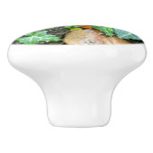 Eleganter klassischer Ivy und Felsstein Keramikknauf (Seitenansicht)