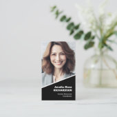 Eleganter klassischer Job-Sucher Minimalistische K Visitenkarte (Stehend Vorderseite)