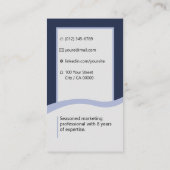 Eleganter klassischer Jobsucher Minimal Schlicht B Visitenkarte (Rückseite)