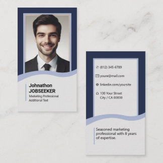 Eleganter klassischer Jobsucher Minimal Schlicht B Visitenkarte