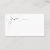 Eleganter klassischer kalligrafischer Hochzeitspla Platzkarte (Vorderseite)