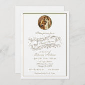 Eleganter klassischer Klassiker des katholischen G Einladung (Vorne/Hinten)