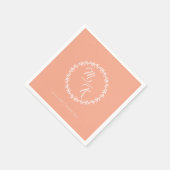 Eleganter, klassischer Kranz in Monogramm Serviette (Ecke)