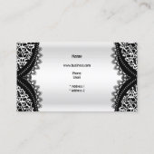 Eleganter, klassischer Kuh Tier Schwarz-weiß Zippe Visitenkarte (Rückseite)