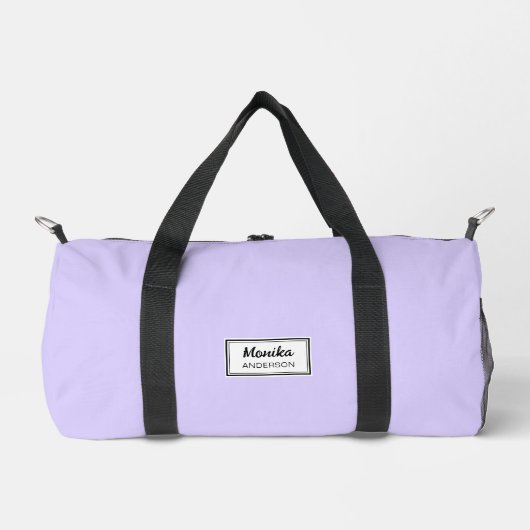 Eleganter klassischer leichter Lavendel Duffle Bag (Vorderseite)