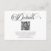 Eleganter klassischer Minimalistischer QR-Code für Begleitkarte (Vorderseite)