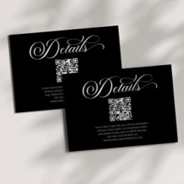 Eleganter klassischer Minimalistischer QR-Code für Begleitkarte