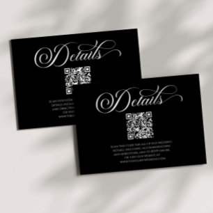 Eleganter klassischer Minimalistischer QR-Code für Begleitkarte