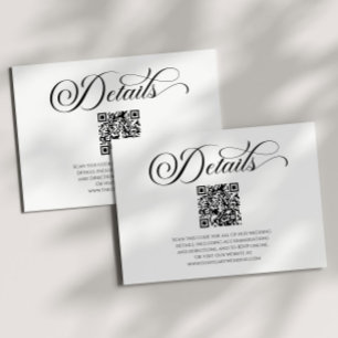Eleganter klassischer Minimalistischer QR-Code für Begleitkarte