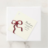 Eleganter Klassischer Minimalistischer Roter Bow Geschenkanhänger (Beispiel)