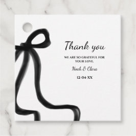 Eleganter, klassischer Minimalistischer Schwarzer  Geschenkanhänger