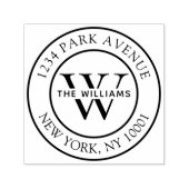 Eleganter klassischer Monogramm-Absender Permastempel (Design)