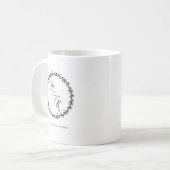Eleganter, klassischer Monogramm-Kranz Kaffeetasse (Vorderseite Links)
