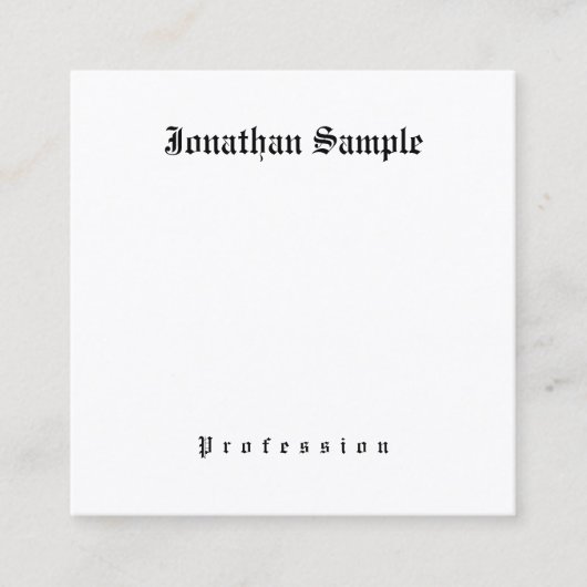 Eleganter klassischer Nostalgischer Look Old Engli Quadratische Visitenkarte (Vorderseite)