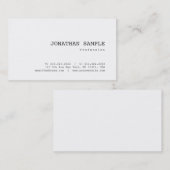 Eleganter klassischer Nostalgischer Look Schlicht  Visitenkarte (Vorne/Hinten)