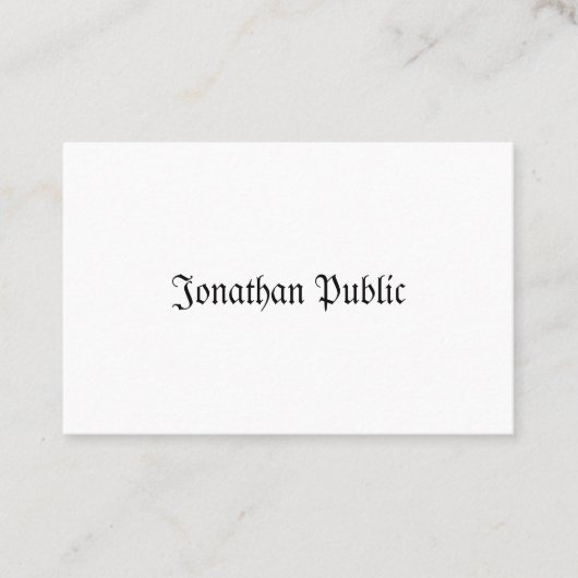 Eleganter klassischer nostalgischer visitenkarte (Vorderseite)