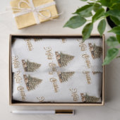 Eleganter klassischer pastellgrüner Weihnachtsbaum Seidenpapier (Geschenk)