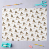 Eleganter klassischer pastellgrüner Weihnachtsbaum Seidenpapier (Basteln)