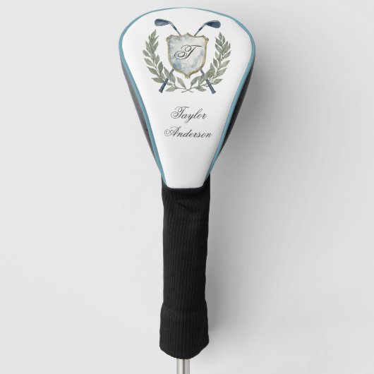 Eleganter klassischer personalisierter Monogramm-G Golf Headcover (Vorderseite)