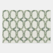 Eleganter klassischer Pine Wreath Weihnachten Geschenkpapier Set (Vorderseite)