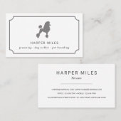 Eleganter klassischer Poodle-Hund-Grooming Visitenkarte (Vorne/Hinten)