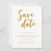 Eleganter klassischer QR-Code Save The Date (Vorderseite)