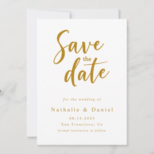 Eleganter klassischer QR-Code Save The Date (Vorderseite)
